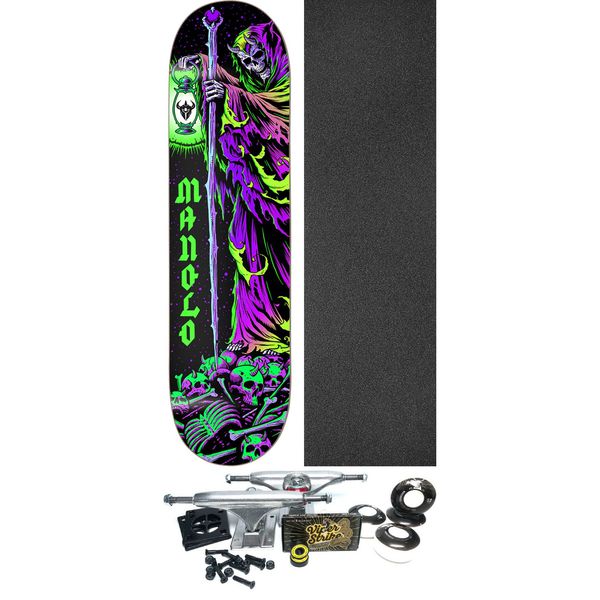 Darkstar Skateboards Manolo Robles Midnight Skateboard Deck Resin-7 Super Sap - 8" x 31.56" - Complete Skateboard Bundle